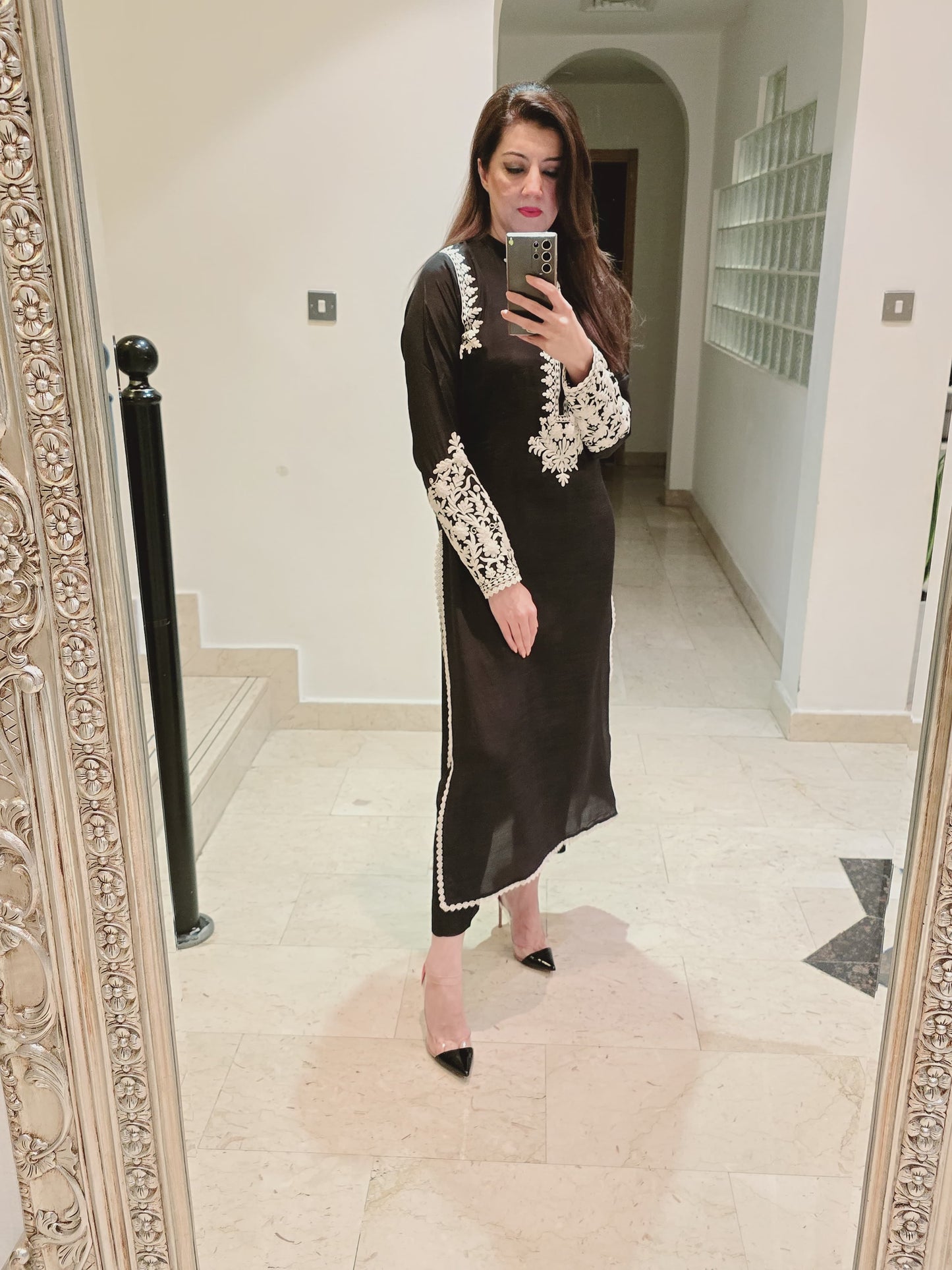 Anchor Embroidered Dress