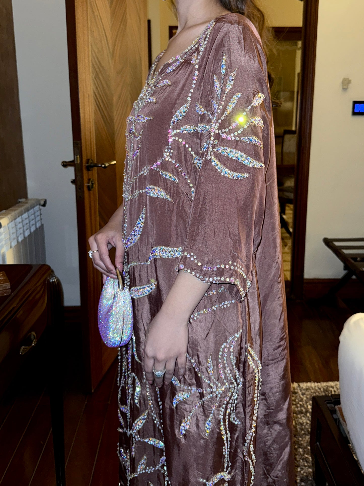 Elaina (02) Stone-Embellished Glamour Dress