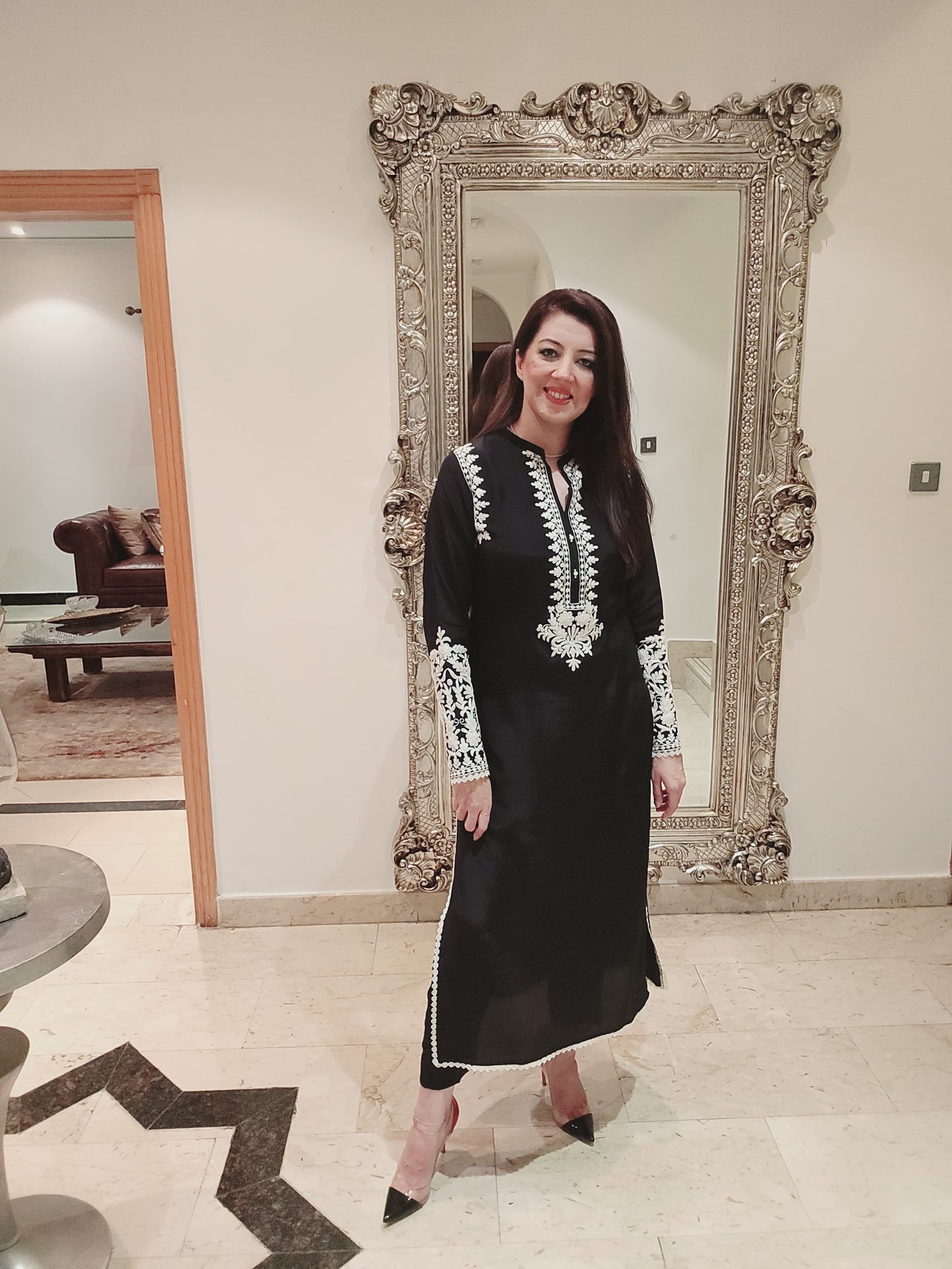 Anchor Embroidered Dress