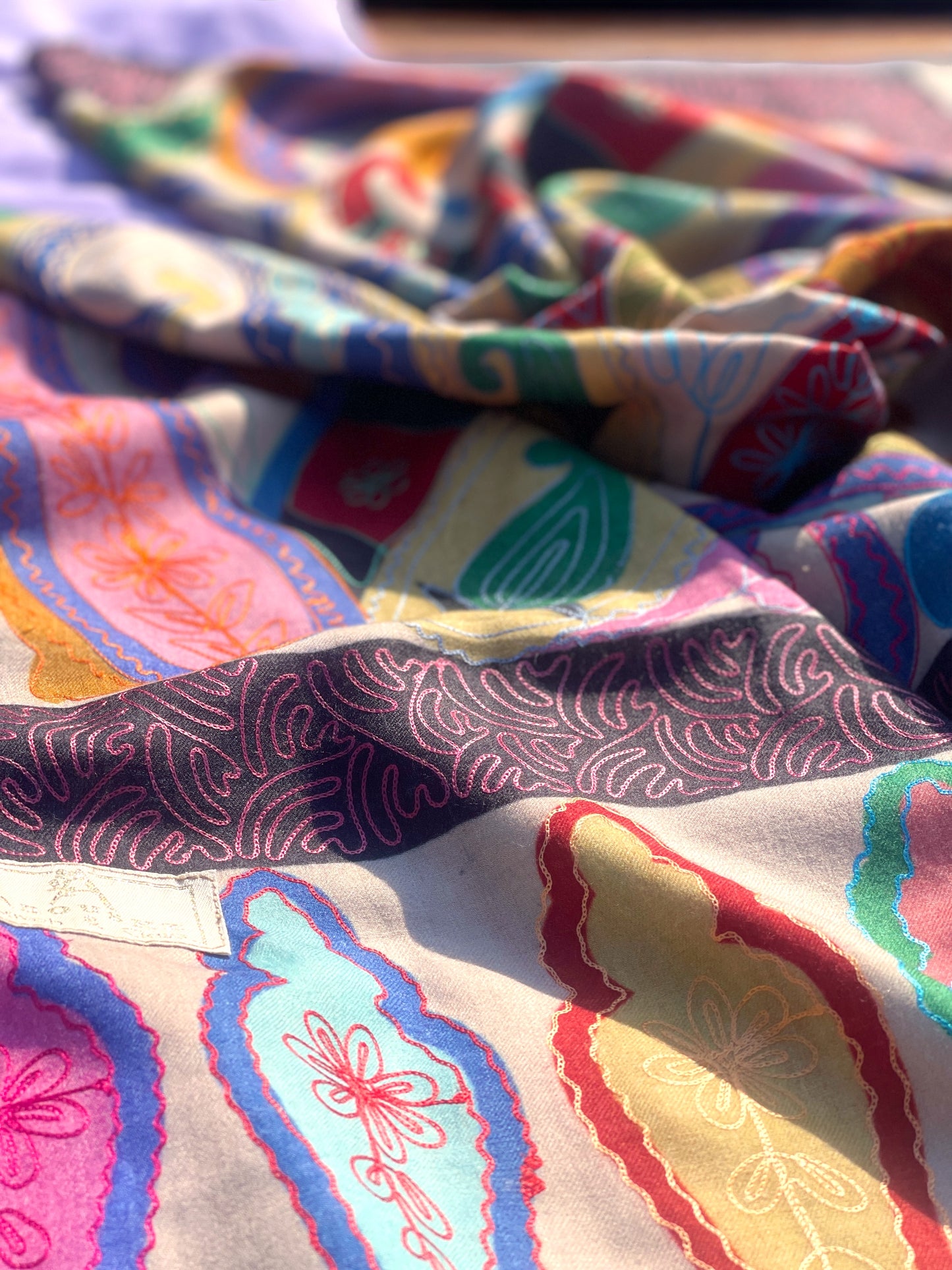 Kalamkar Needle Aari Work Shawl