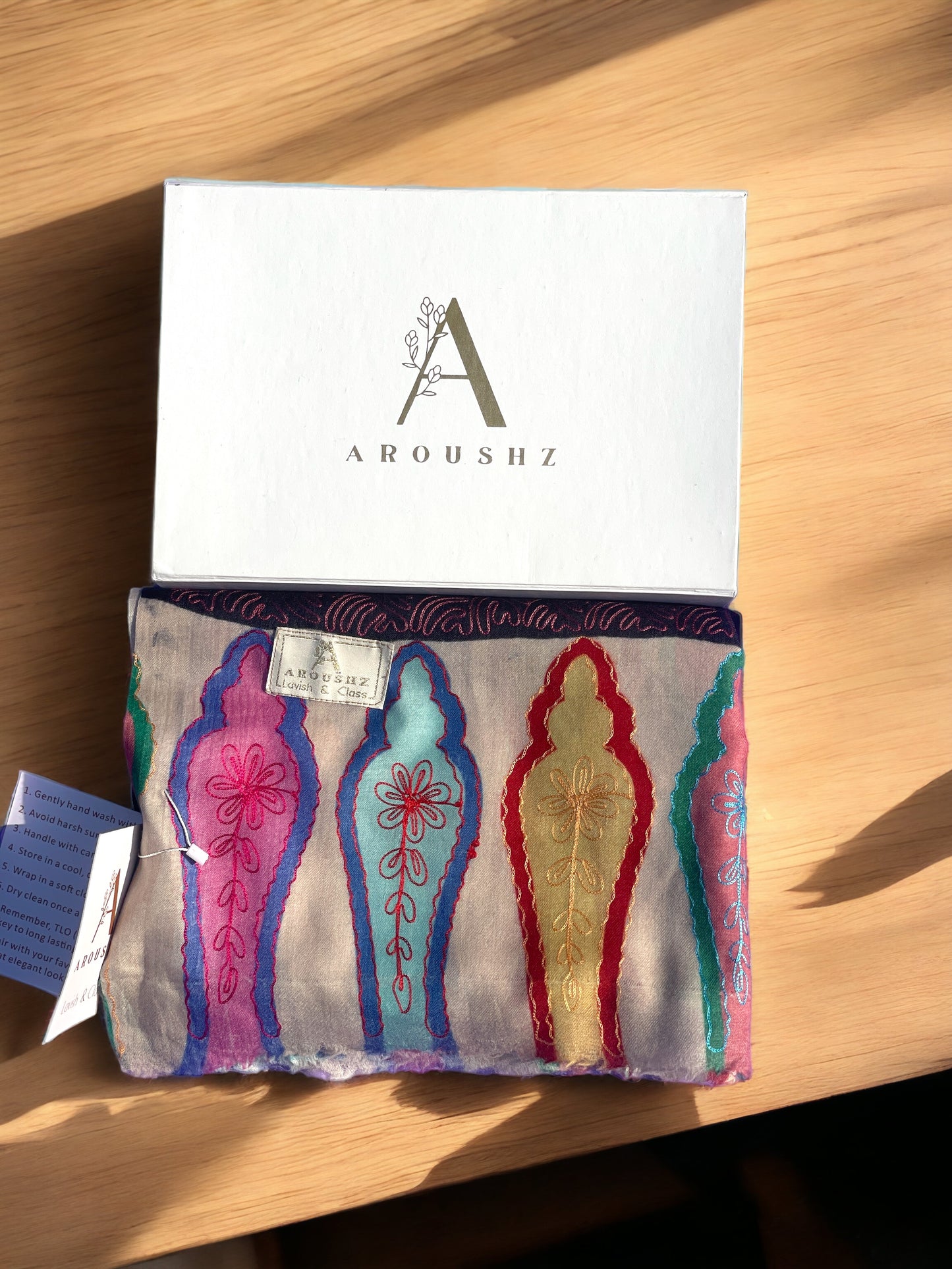 Kalamkar Needle Aari Work Shawl