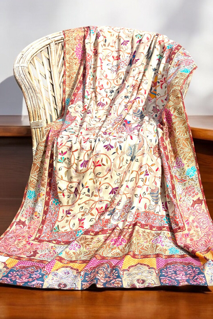 Kalamkar Pure Woolen Pashmina Shawl