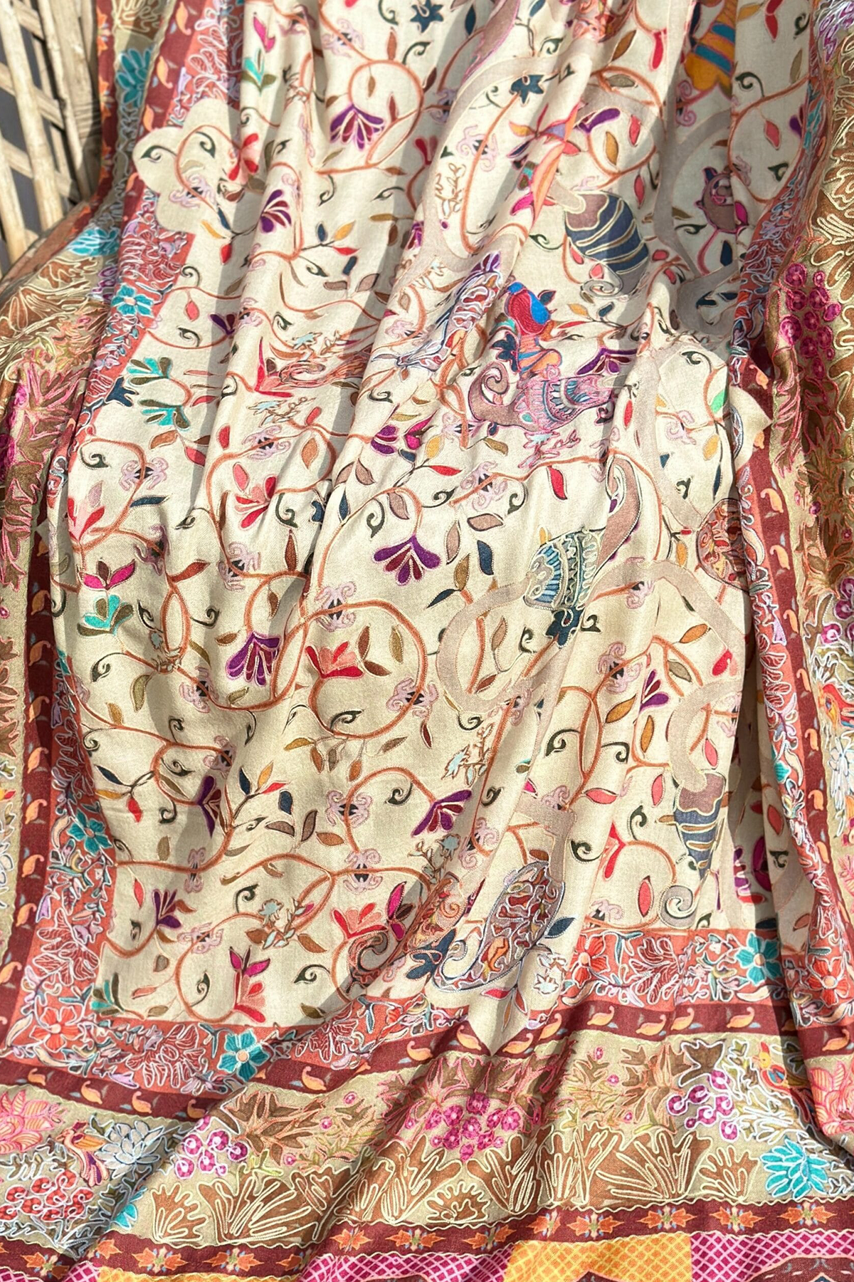 Kalamkar Pure Woolen Pashmina Shawl
