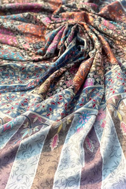 Needle Aari Work Kalamkar Shawl