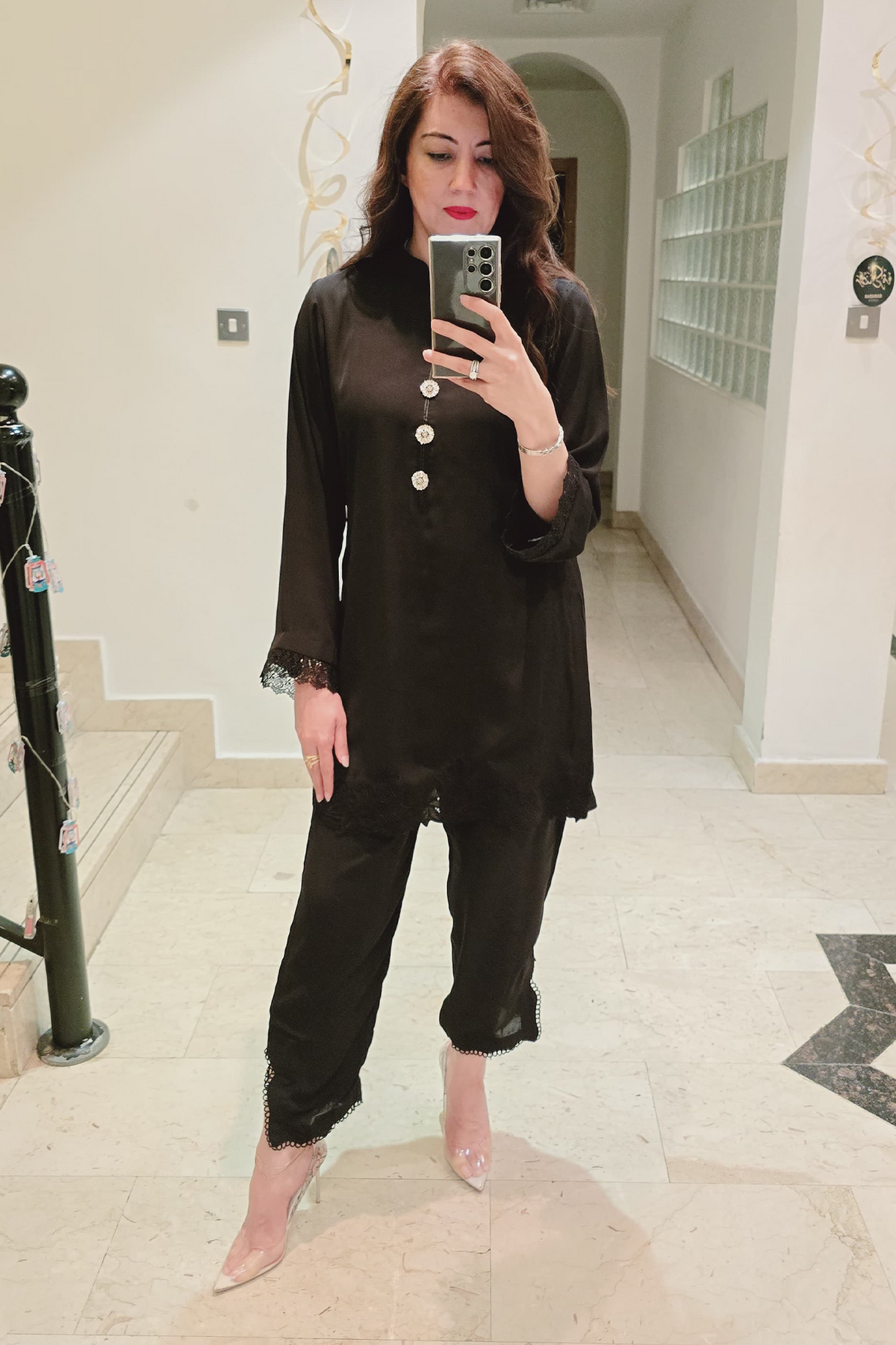 Beautiful Black Cutwork Dress