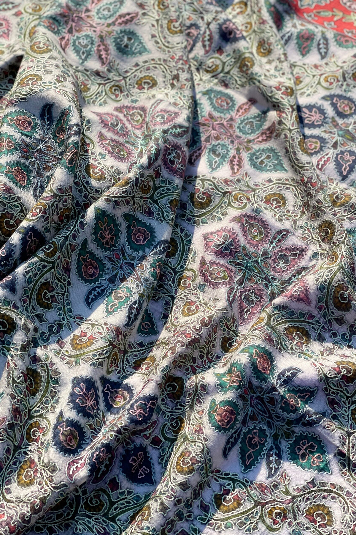 Kalamkar Needle Aar Work Shawl