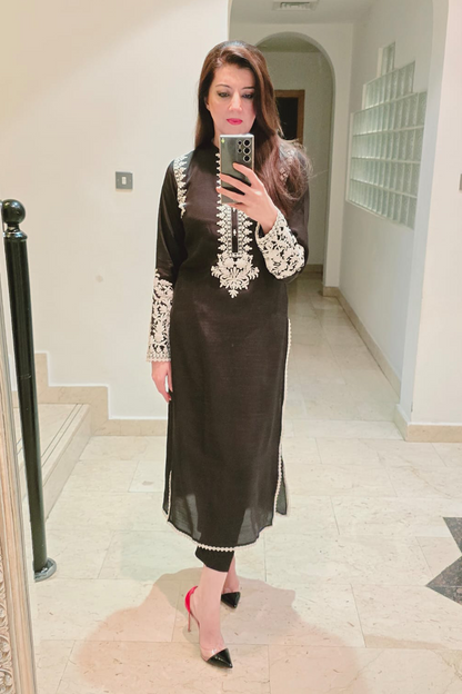 Anchor Embroidered Dress