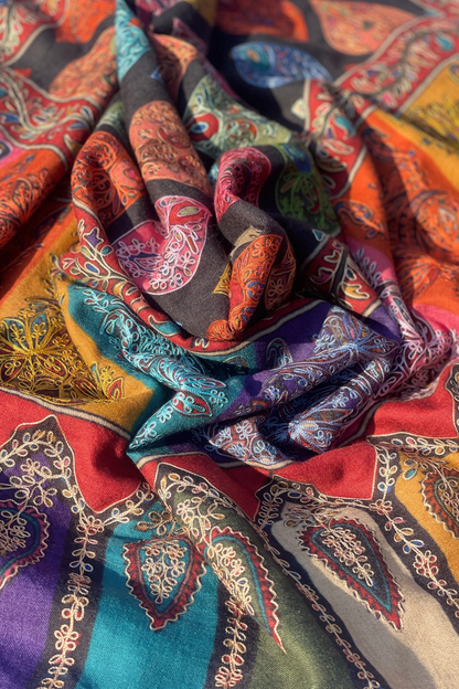 Kalamkar Needle Work Shawl