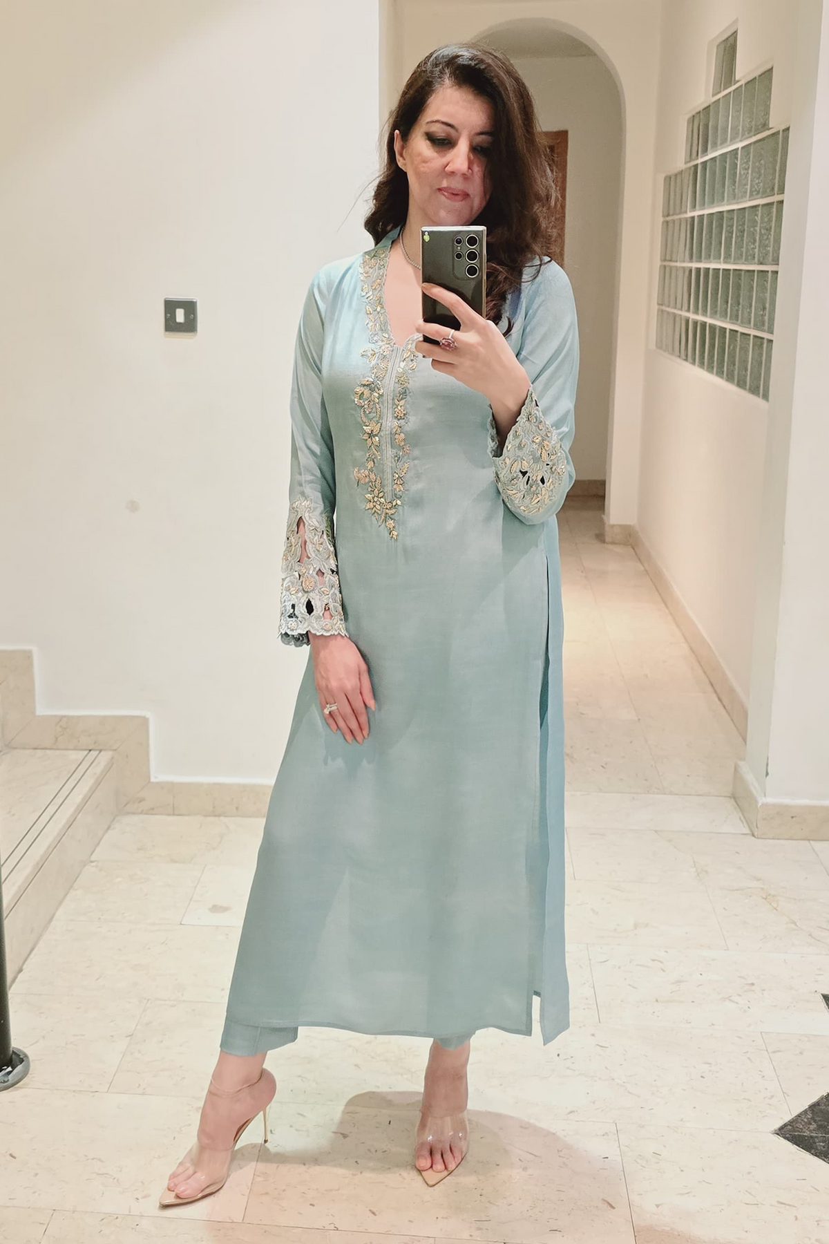 Formal Cutwork Dress