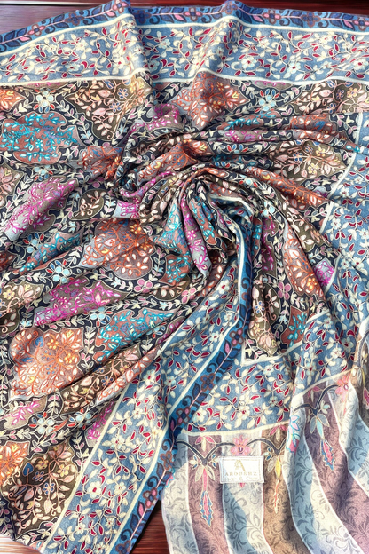 Needle Aari Work Kalamkar Shawl