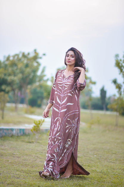 Elaina (02) Stone-Embellished Glamour Dress