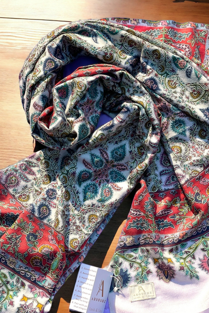 Kalamkar Needle Aar Work Shawl