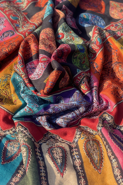 Kalamkar Needle Work Shawl