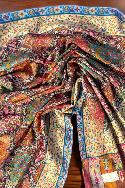 Needle Work Kalamkar on Pure Pashmina