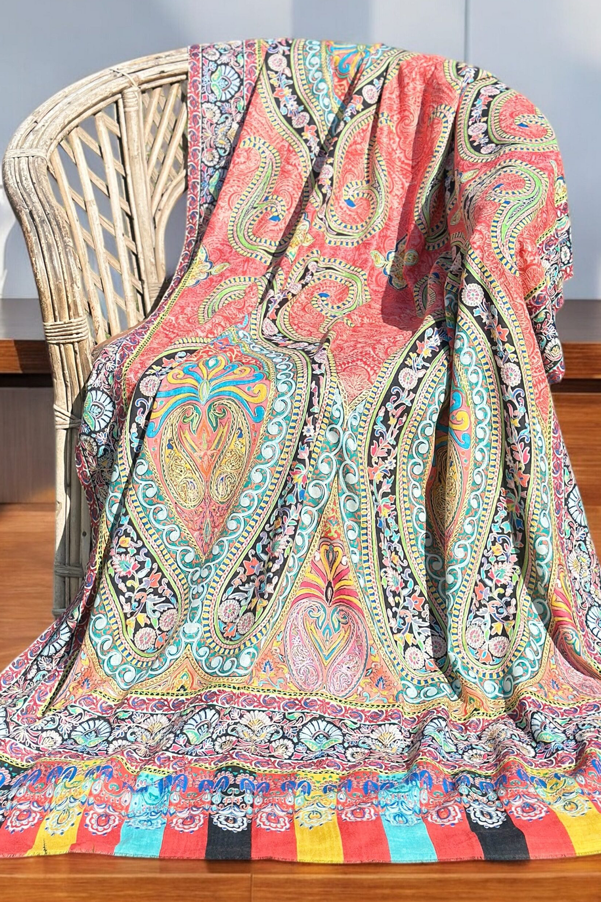 Kalamkari Pure Pashmina Shawl