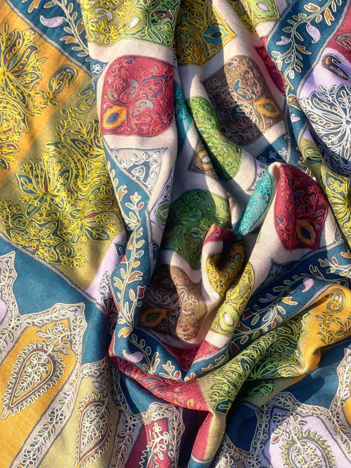 Kalamkar Needle Work Shawl