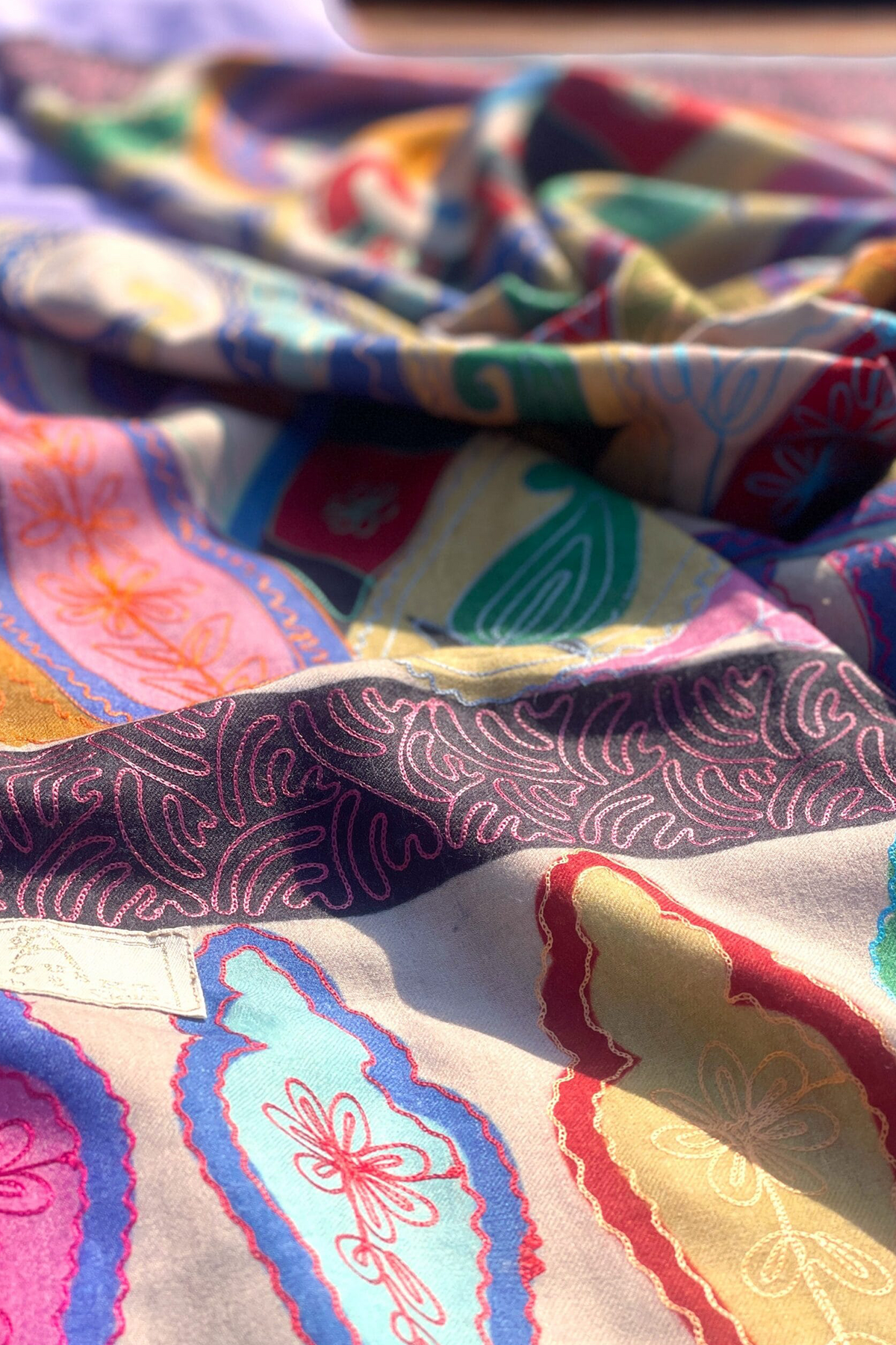 Kalamkar Needle Aari Work Shawl