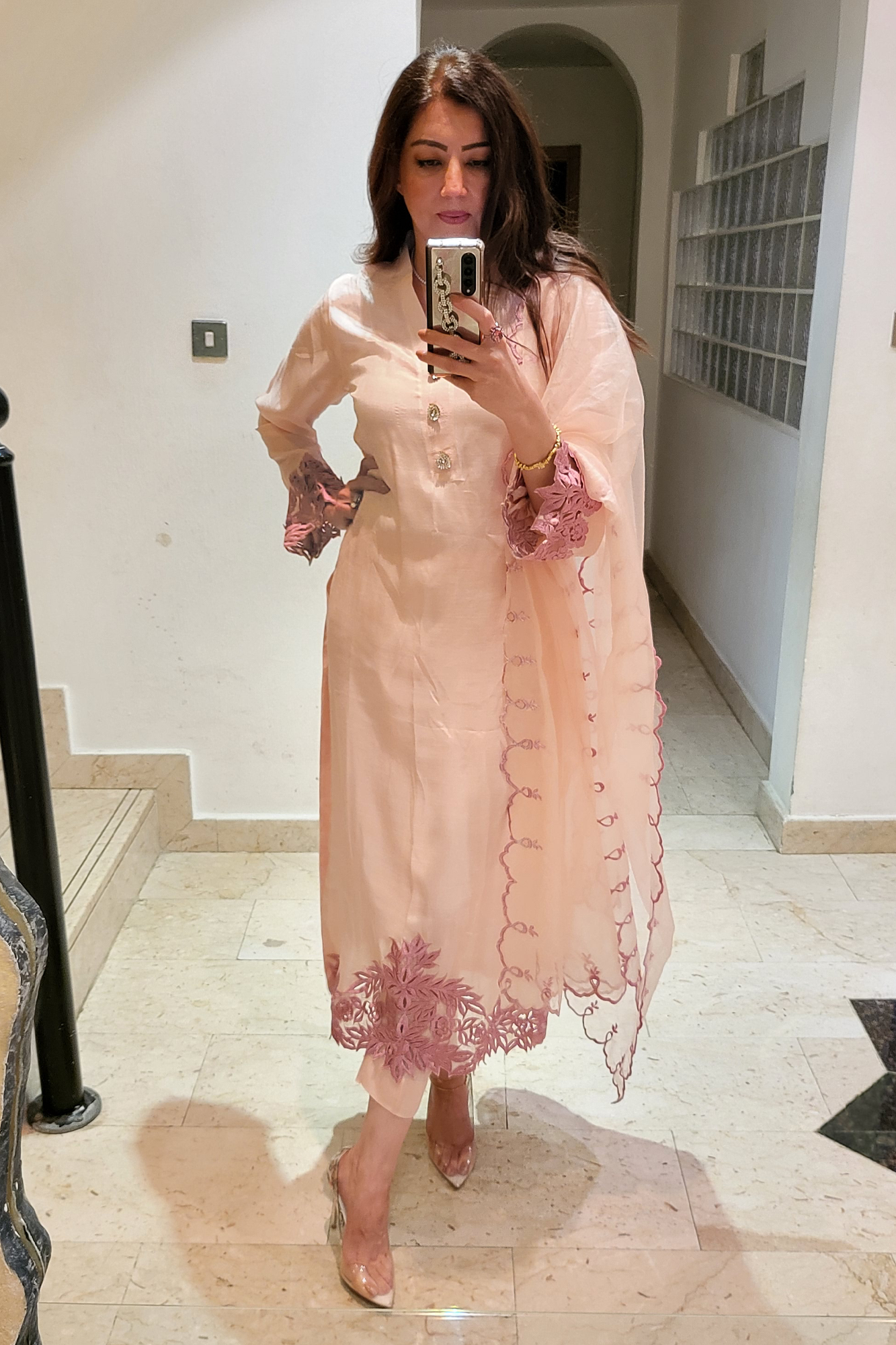Beautiful Cutwork Designer Dress