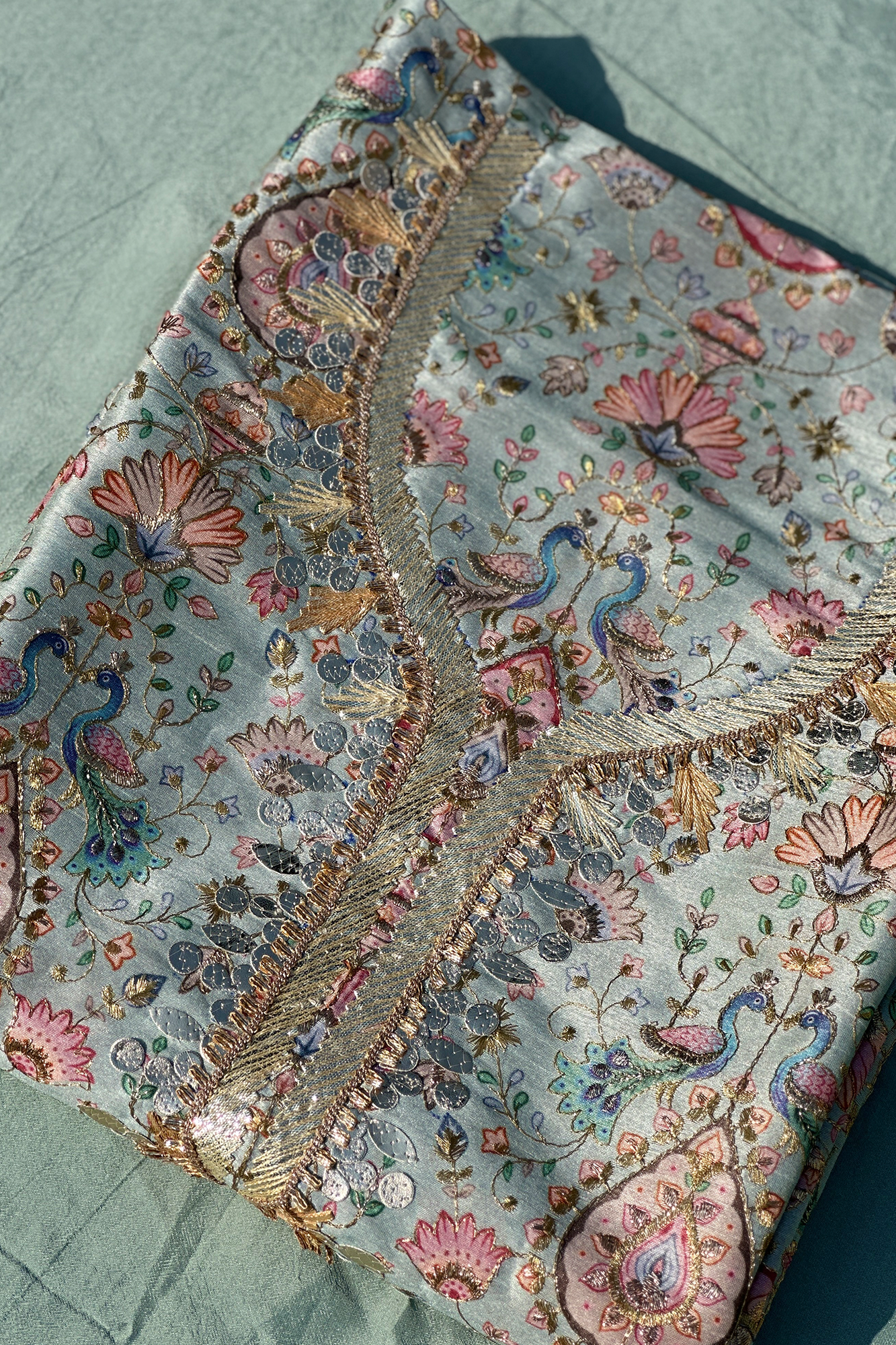 Hand Painted Pure Chinnon Silk Dress