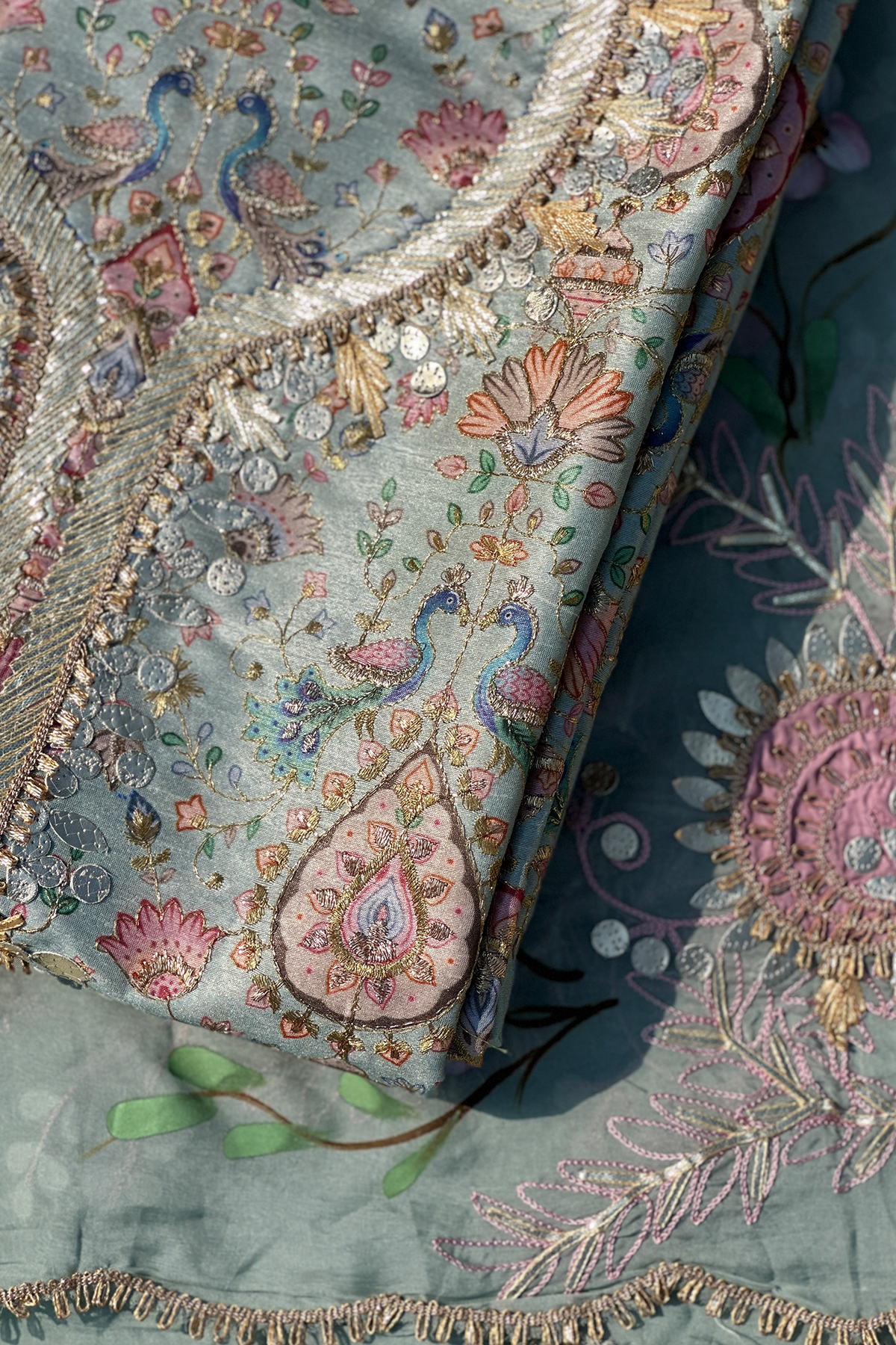 Hand Painted Pure Chinnon Silk Dress
