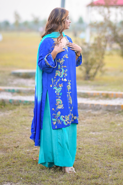 Elaina (03) Elegant Thread & Dabka Embellished Dress