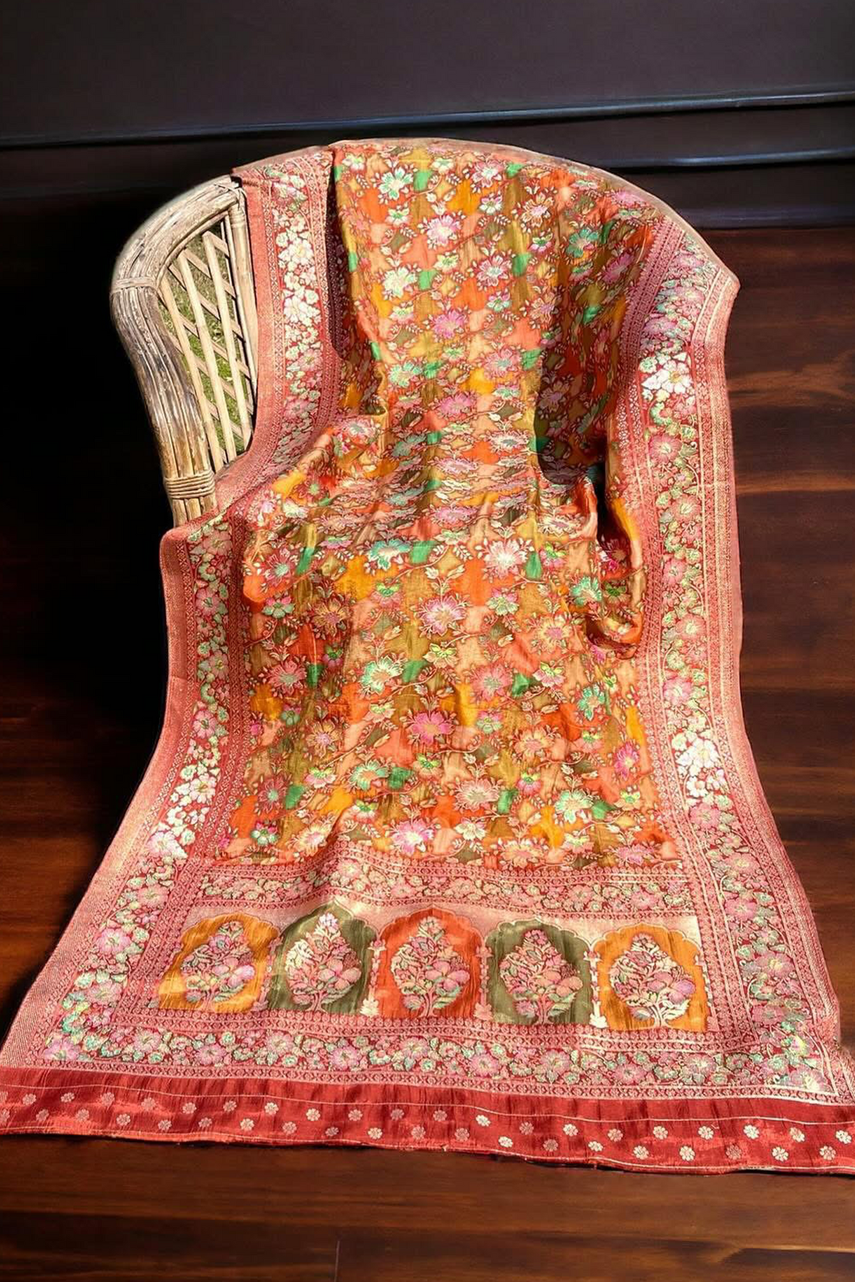 Pure Kani Silk Dupatta by Aroushz