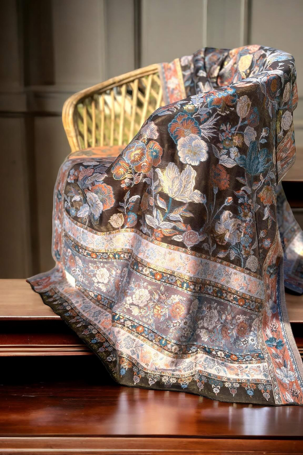Pure Kani Silk Dupatta by Aroushz