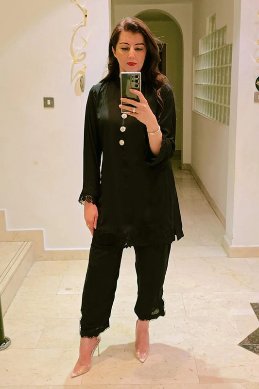 Beautiful Black Cutwork Dress