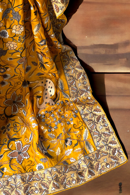 Kashmiri Embroidered Chiffon Dupatta/ Shawls