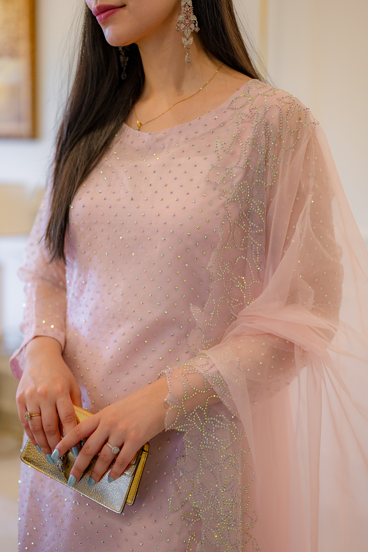 Rhinestone Embellished Dress