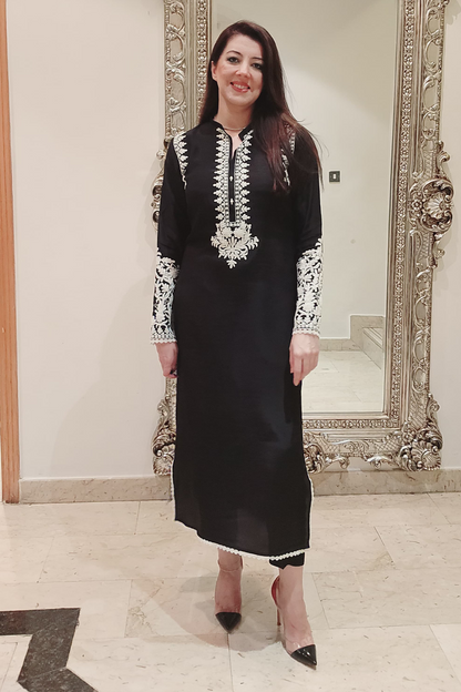 Anchor Embroidered Dress