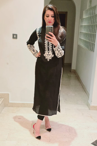 Anchor Embroidered Dress