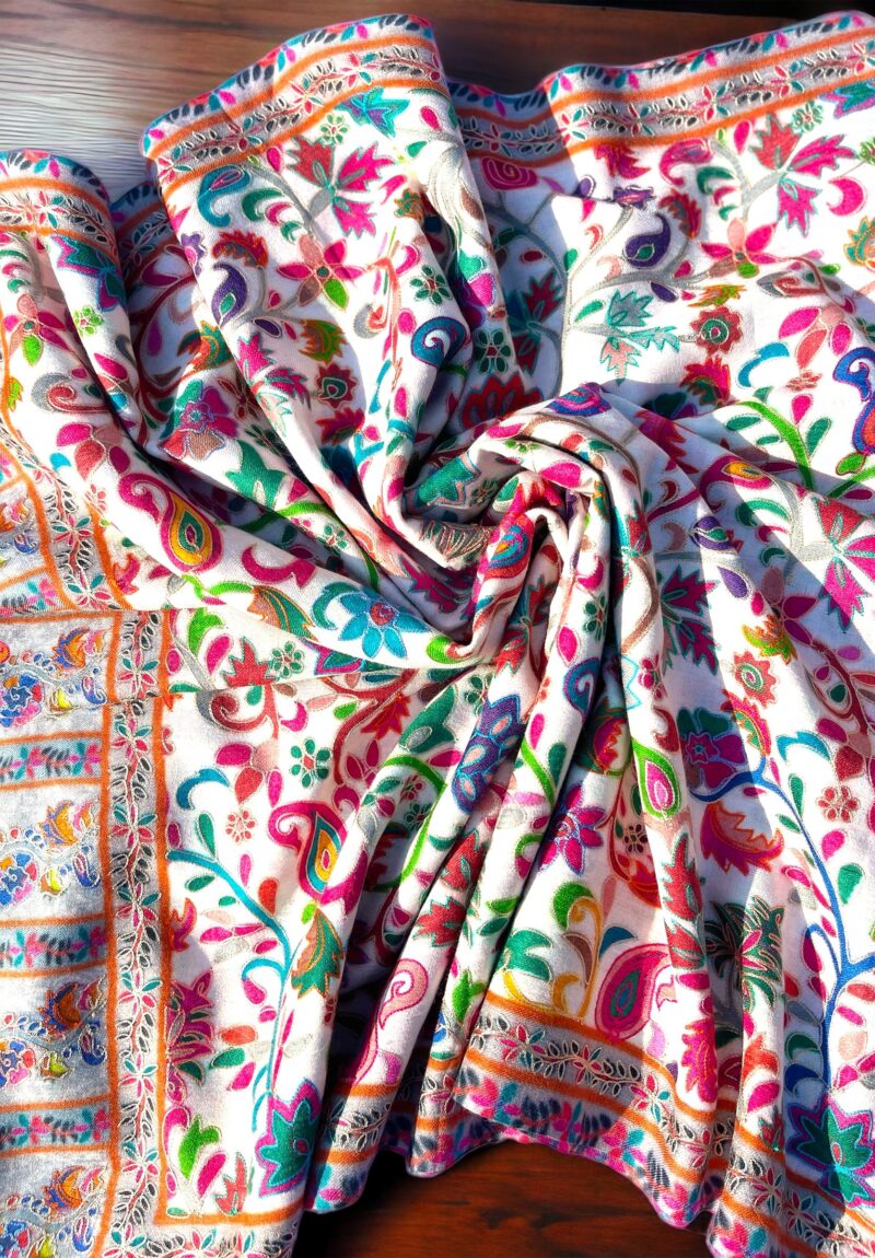 Needle Aari Work Kalamkar Stole