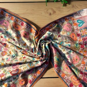 Needle Aari Work Kalamkar Stole