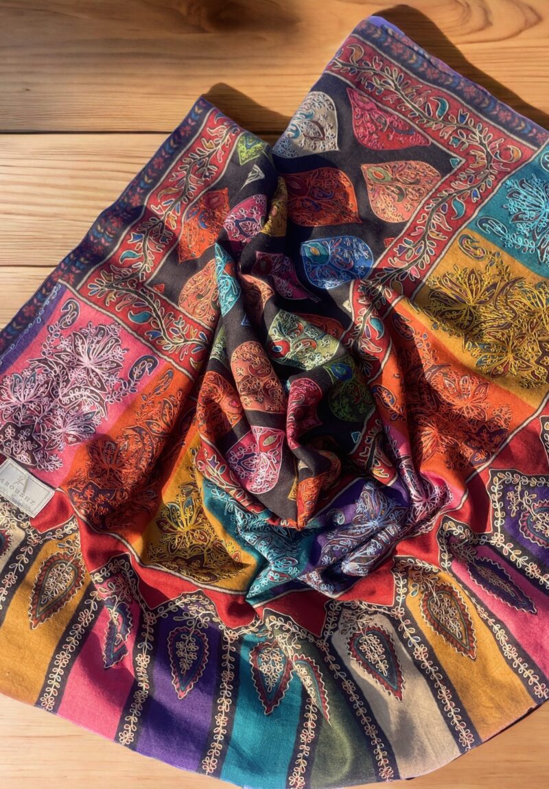 Kalamkar Needle Work Shawl