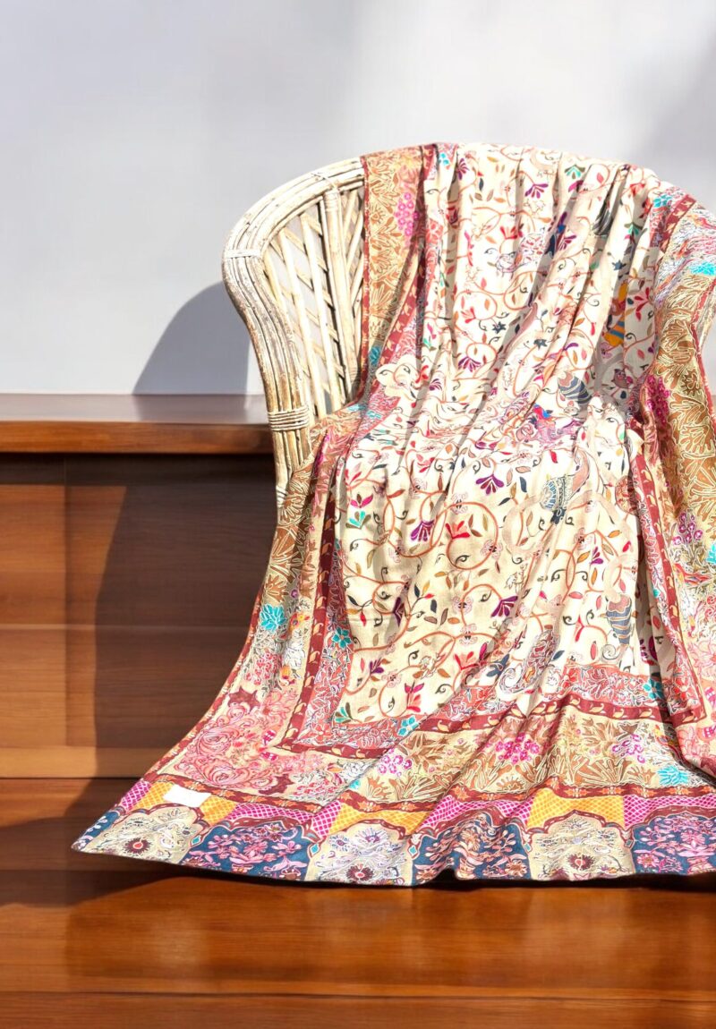 Kalamkar Pure Woolen Pashmina Shawl