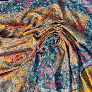 Pure Kalamkar Needle Work Pashmina Shawl