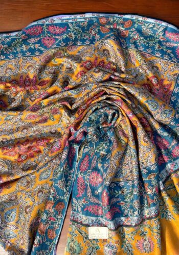 Pure Kalamkar Needle Work Pashmina Shawl
