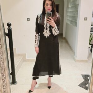 Anchor Embroidered Dress