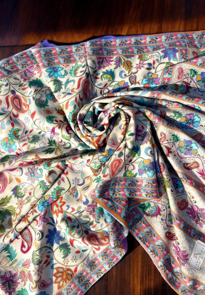 Needle Aari Work Kalamkar Stole