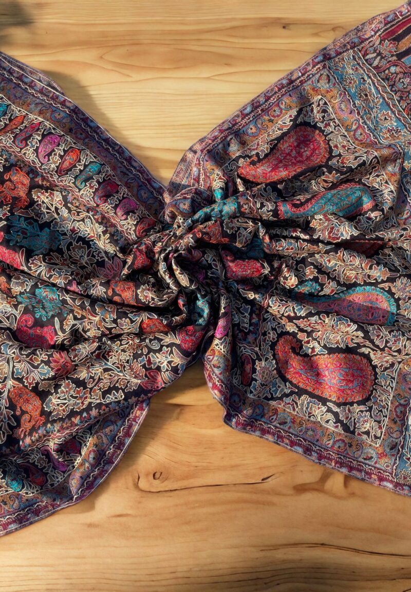 Pure Pashmina Kalamkar Kani Stole