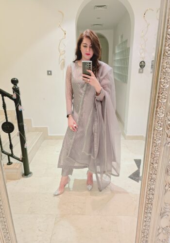 Rhinestone Embellished Organza