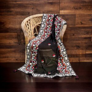 Kashmiri Embroidered Georgette Dupatta/ Shawl