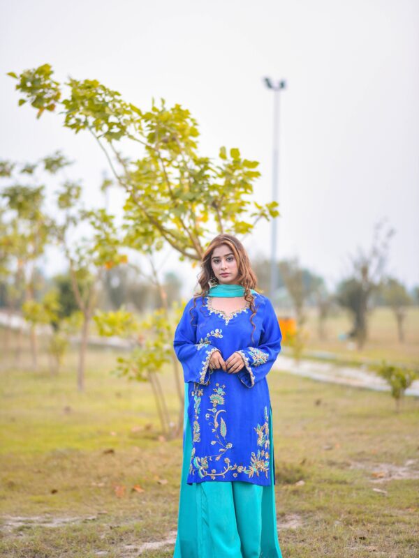 Elaina (03) Elegant Thread & Dabka Embellished Dress