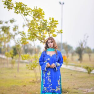 Elaina (03) Elegant Thread & Dabka Embellished Dress