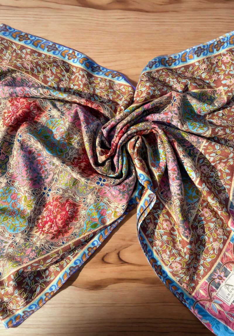 Needle Work Kalamkar Stole