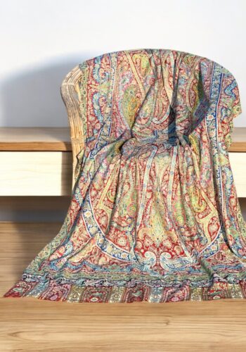 Heavy Embroidered Kalamkar Pashmina Shawl