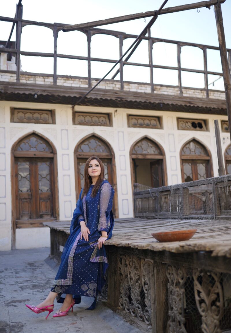 Rhinestone Embellished Organza Dress