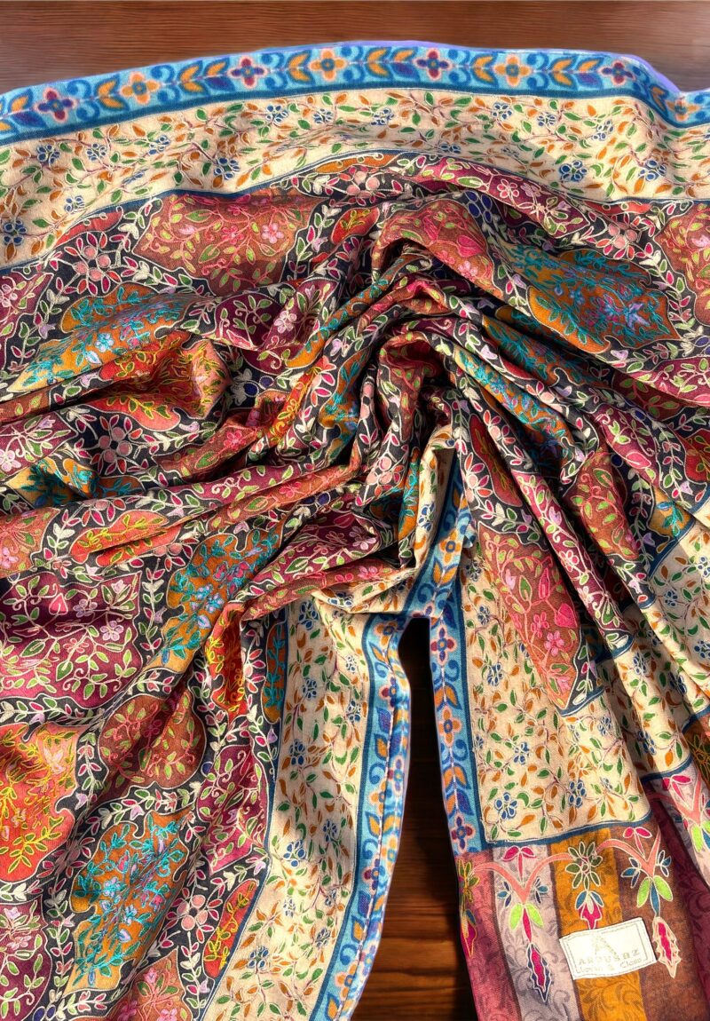Needle Work Kalamkar on Pure Pashmina