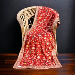 Kashmiri Embroidered Chiffon Dupatta/ Shawl
